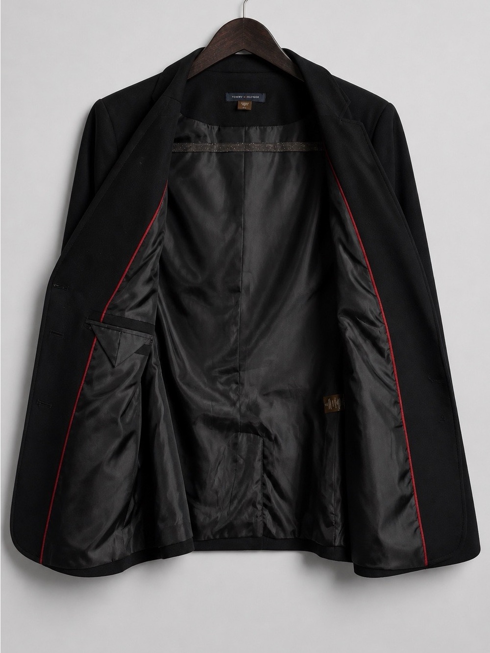 Tommy Hilfiger Black Two-Button Blazer Jacket Classic Tailored - Picture 5 of 8